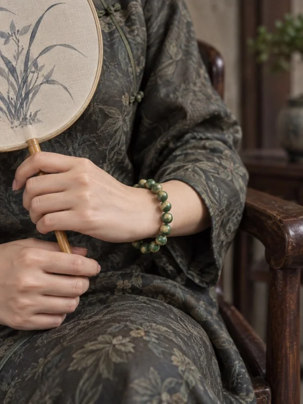 敦煌叠彩·青龙双色手串 五行金木合香 男女款国风念珠